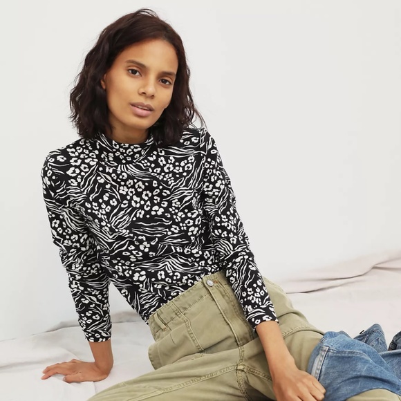 Anthropologie Adventurer Floral Mock Neck Top XS - Picture 1 of 1